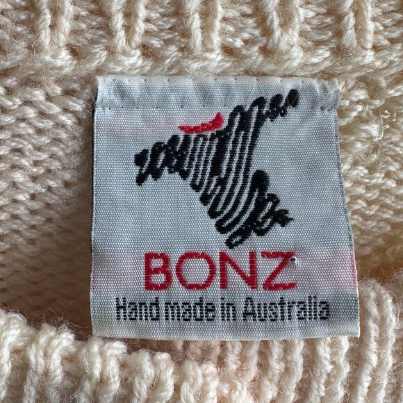 BONZ Hand Made Australia Coastal Scenic Wool Cardigan Sweater - Picture 7 of 7